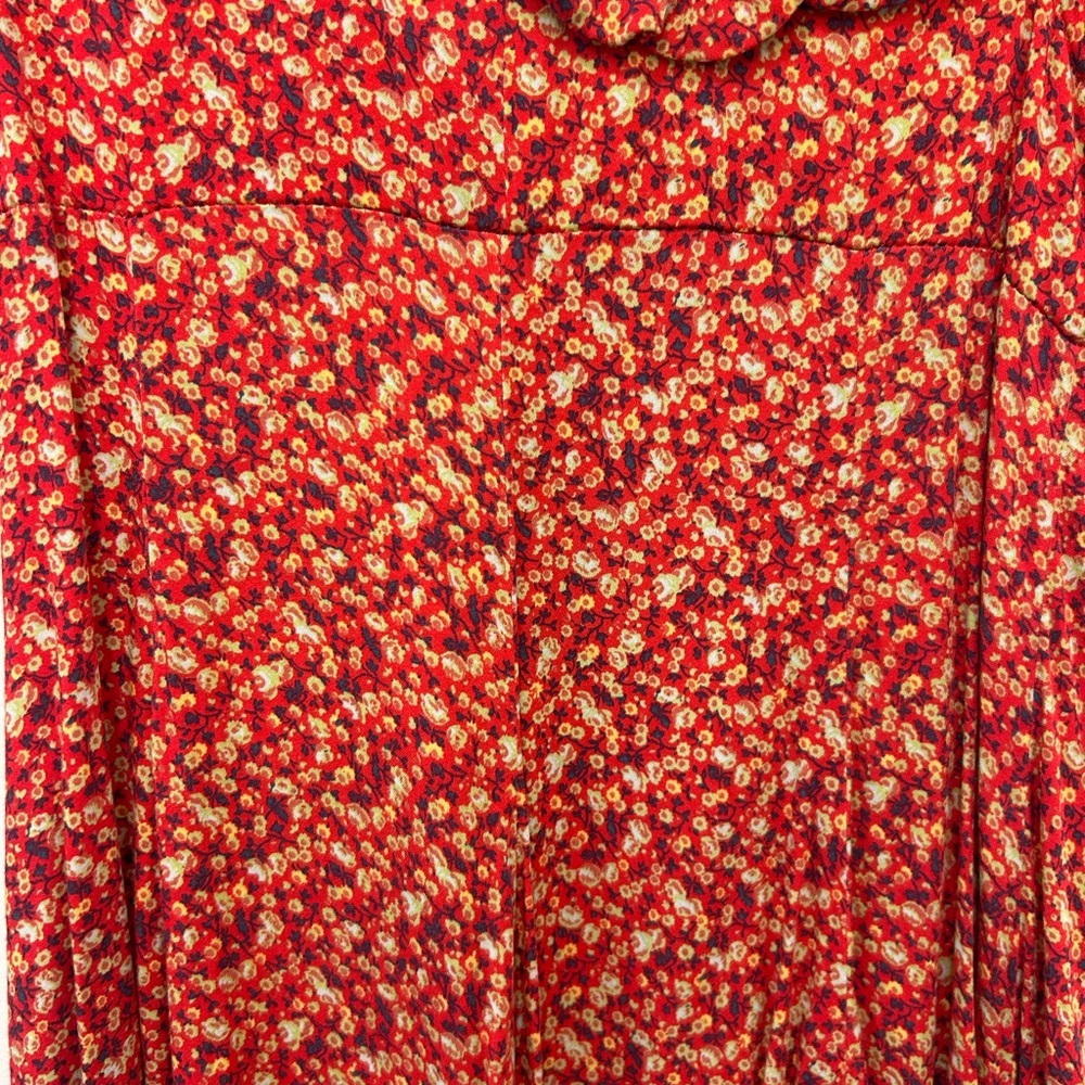 Kimchi Blue Red Floral Ruffle Mini Dress | Size M - Picture 4 of 4